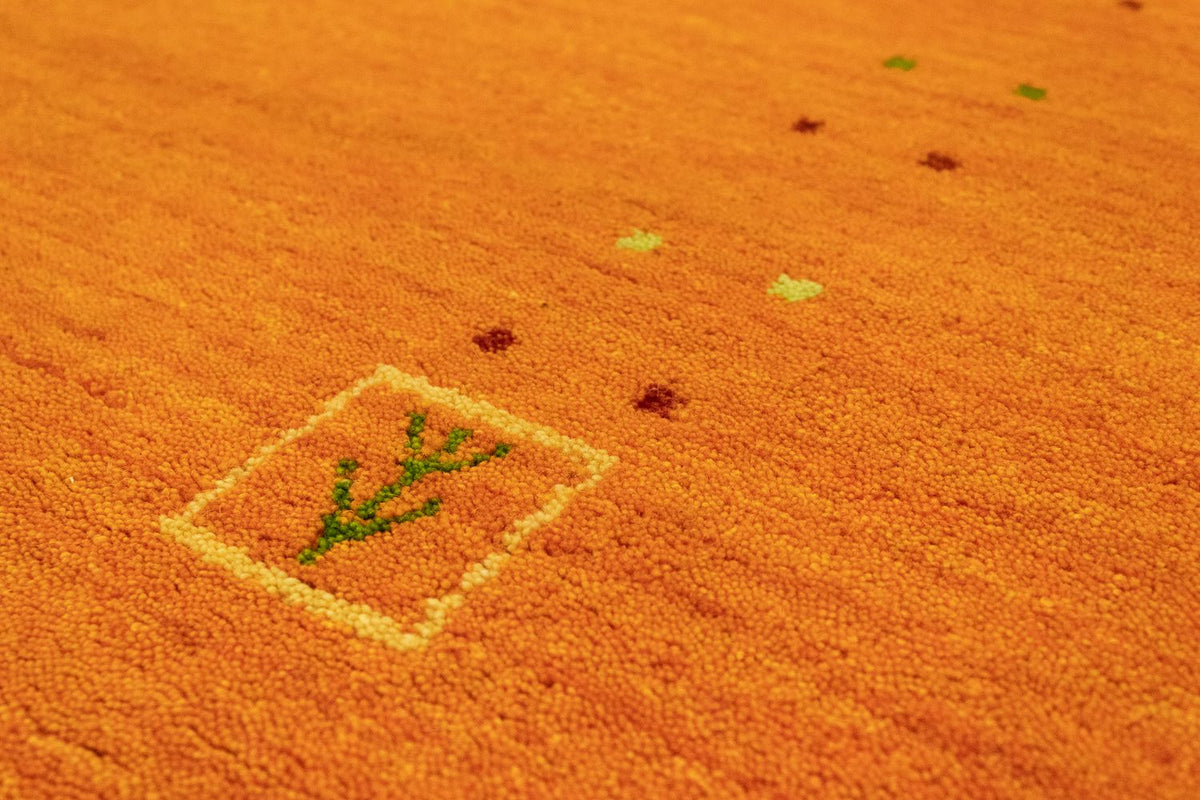 Gabbeh Rug - Indus square  - 200 x 200 cm - orange