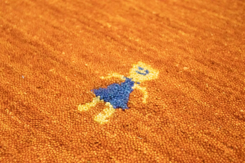 Gabbeh Rug - Indus square  - 250 x 250 cm - orange