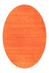 Gabbeh Loom Rug Uni - Wool Rug - Oval / Orange / 150 x 230 cm Oval