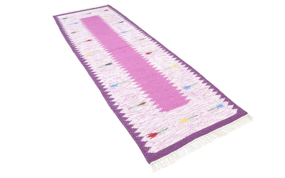 Runner Kelim Rug - Trendy - 250 x 80 cm - purple