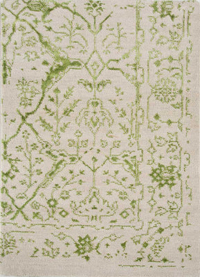 Wool Rug - 120 x 73 cm - green