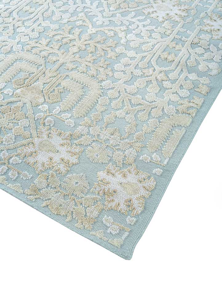 Wool Rug - 345 x 300 cm - blue