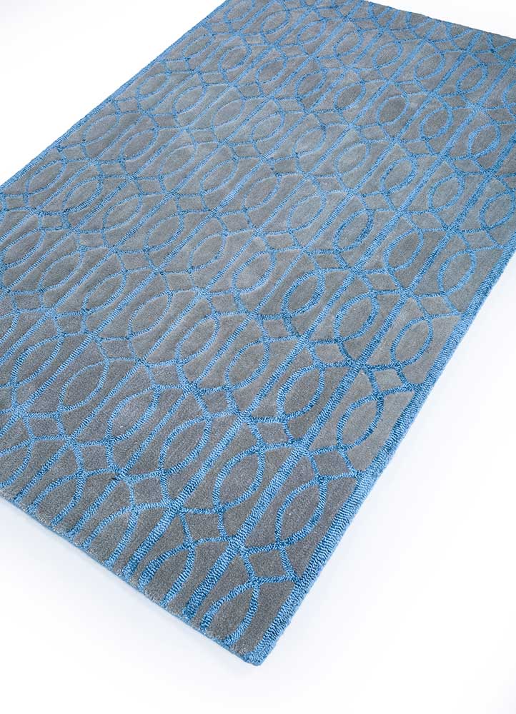 Wool Rug - 180 x 120 cm - sea blue