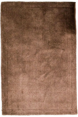 Wool Rug - 145 x 100 cm - brown