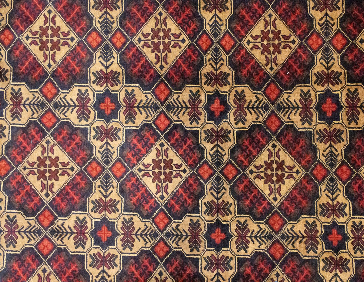 Afghan Rug - 283 x 199 cm - brown