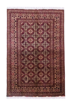 Afghan Rug - 283 x 201 cm - brown