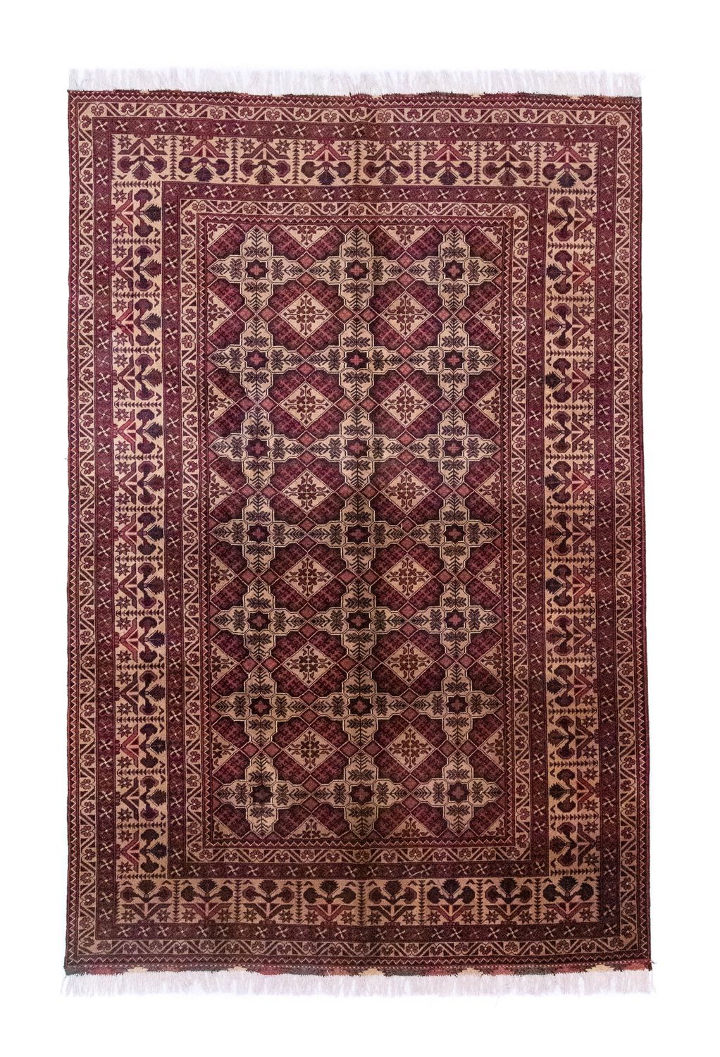 Afghan Rug - 283 x 201 cm - brown