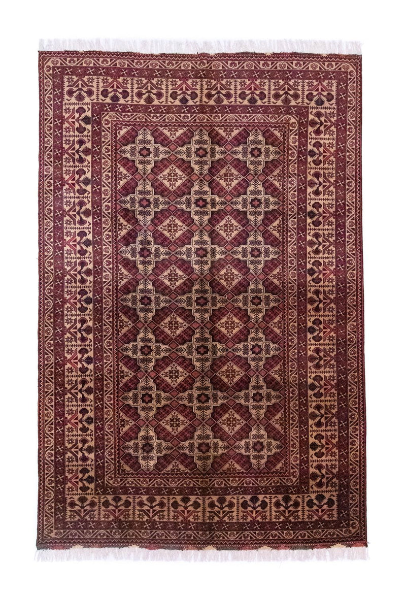 Afghan Rug - 283 x 201 cm - brown