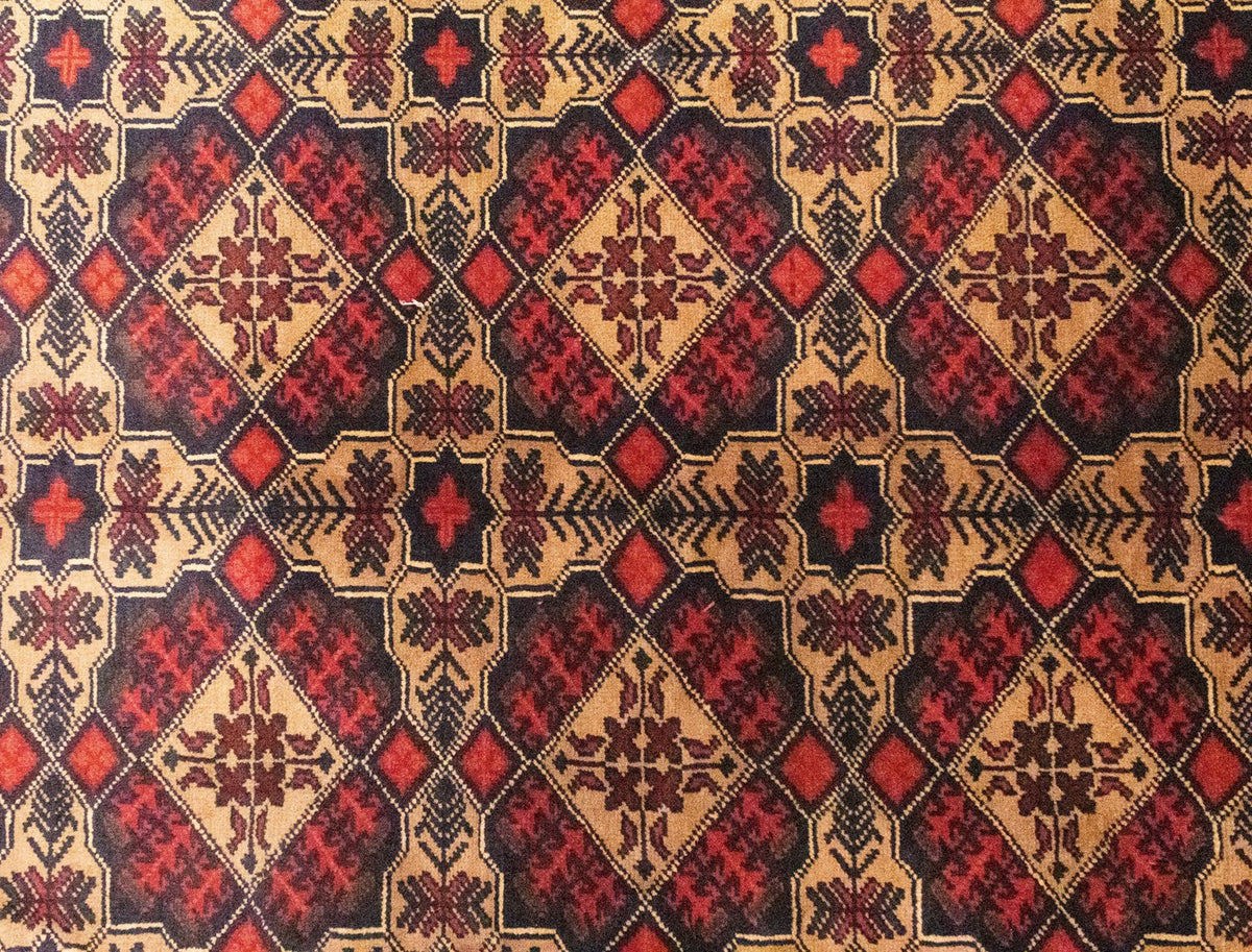 Afghan Rug - 283 x 201 cm - brown