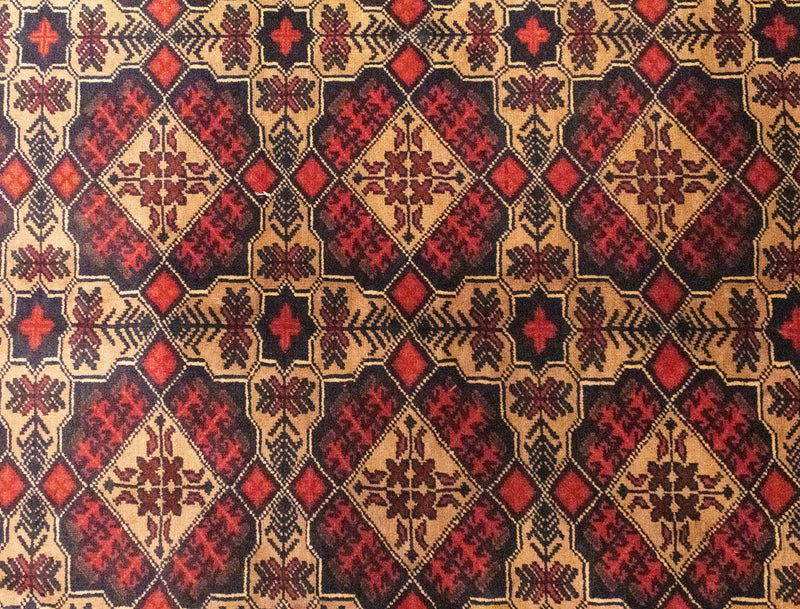 Afghan Rug - 283 x 201 cm - brown