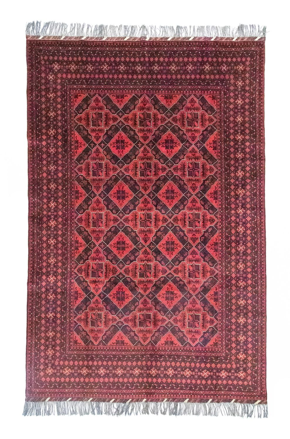 Afghan Rug - Kunduz - 286 x 199 cm - red
