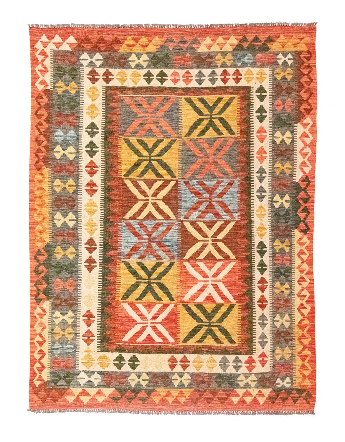Kelim Rug - Oriental - 205 x 150 cm - orange