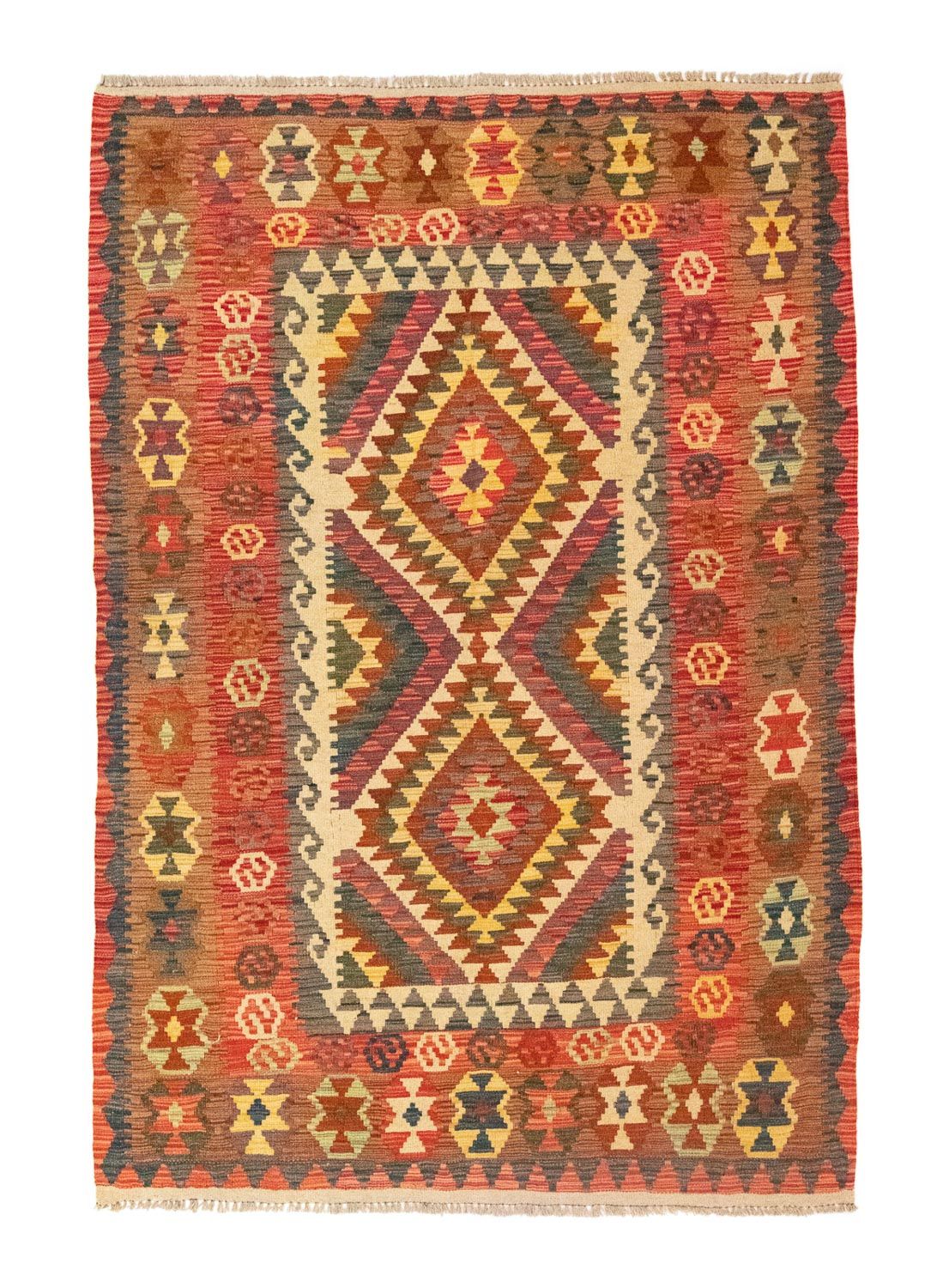 Kelim Rug - Oriental - 203 x 148 cm - orange