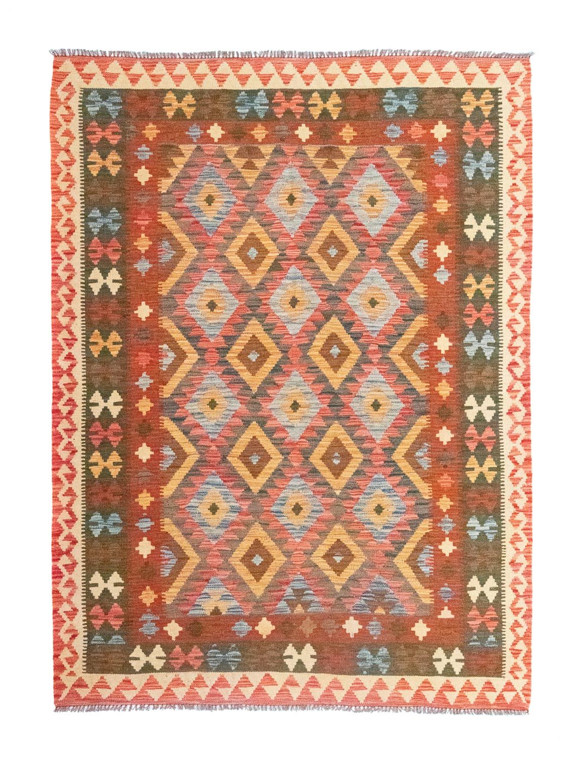 Kelim Rug - Oriental - 217 x 160 cm - orange