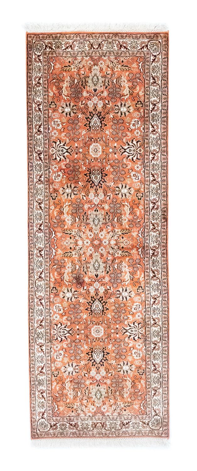 Runner Silk Rug - Kashmir Silk - 177 x 61 cm - orange