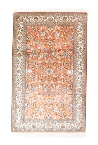 Silk Rug - Kashmir Silk - 122 x 76 cm - orange