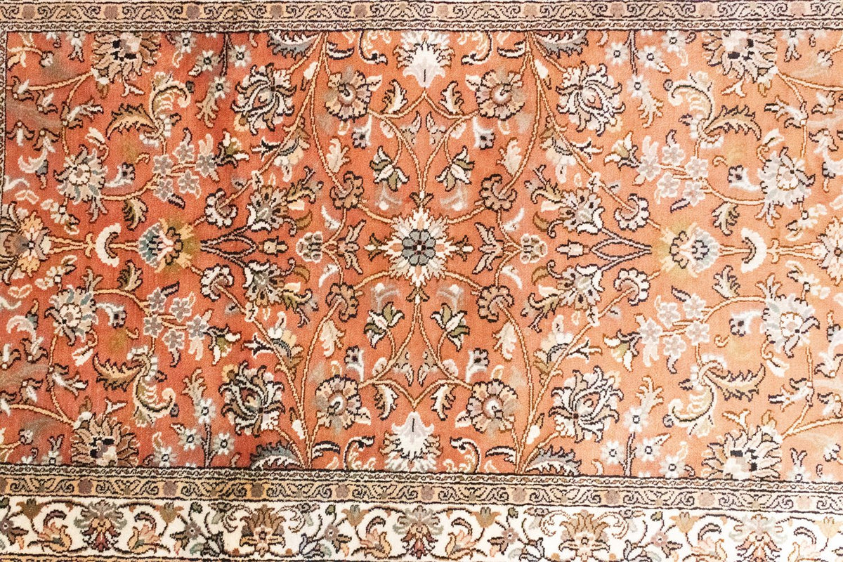 Silk Rug - Kashmir Silk - 122 x 76 cm - orange