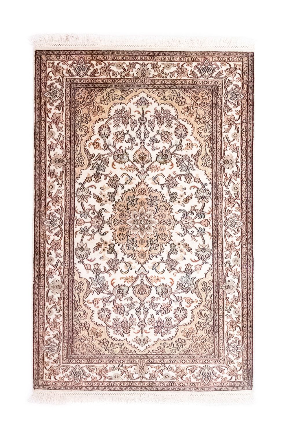 Silk Rug - Kashmir Silk - 125 x 80 cm - beige