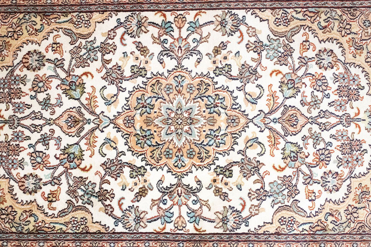 Silk Rug - Kashmir Silk - 125 x 80 cm - beige