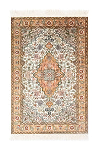 Silk Rug - Kashmir Silk - 120 x 80 cm - beige