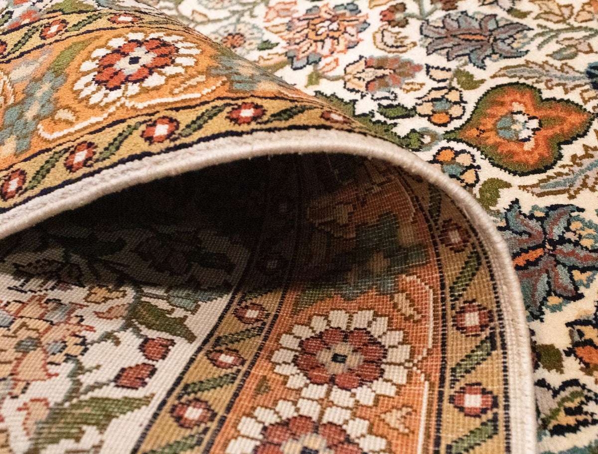 Silk Rug - Kashmir Silk - 120 x 80 cm - beige