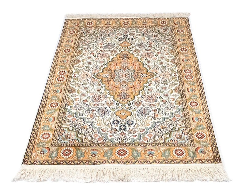 Silk Rug - Kashmir Silk - 120 x 80 cm - beige
