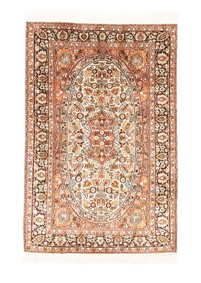 Silk Rug - Kashmir Silk - 125 x 83 cm - orange