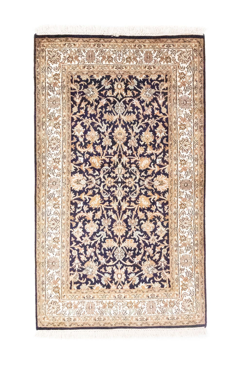 Silk Rug - Kashmir Silk - 127 x 74 cm - blue