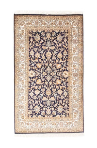 Silk Rug - Kashmir Silk - 127 x 74 cm - blue