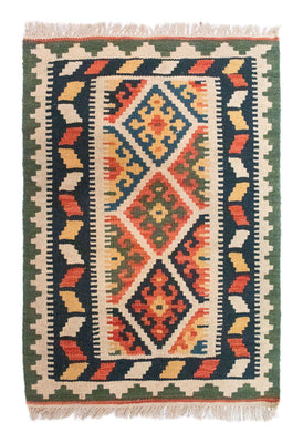 Kelim Rug - Oriental - 90 x 61 cm - blue