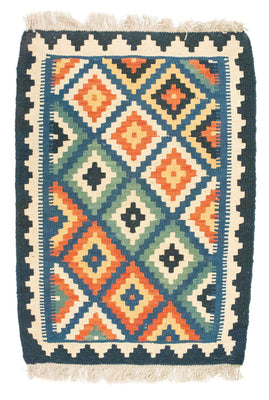 Kelim Rug - Oriental - 90 x 60 cm - blue
