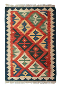 Kelim Rug - Oriental - 92 x 62 cm - multicolored