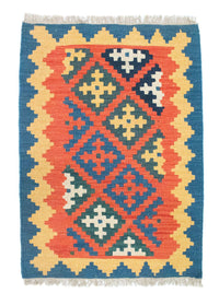 Kelim Rug - Oriental - 90 x 64 cm - orange