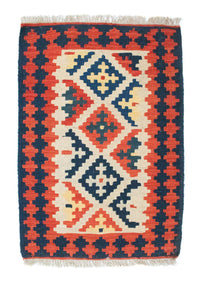Kelim Rug - Oriental - 96 x 64 cm - orange