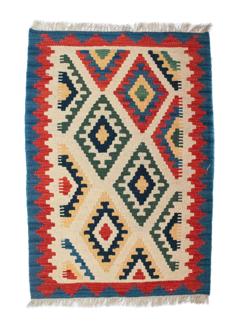 Kelim Rug - Oriental - 88 x 61 cm - beige