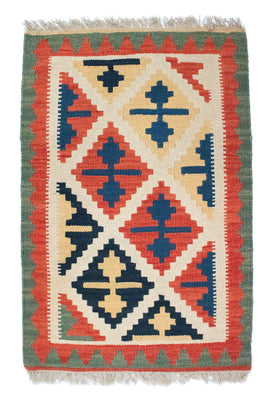 Kelim Rug - Oriental - 93 x 61 cm - orange