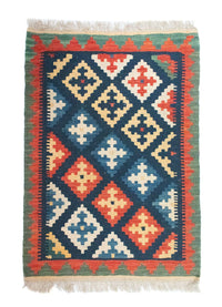 Kelim Rug - Oriental - 95 x 65 cm - blue