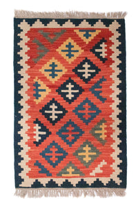 Kelim Rug - Oriental - 98 x 64 cm - multicolored
