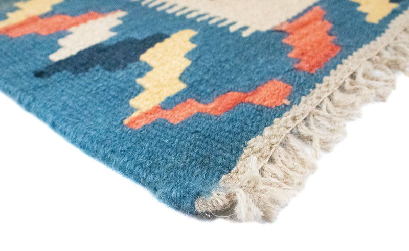 Kelim Rug - Oriental - 91 x 61 cm - blue