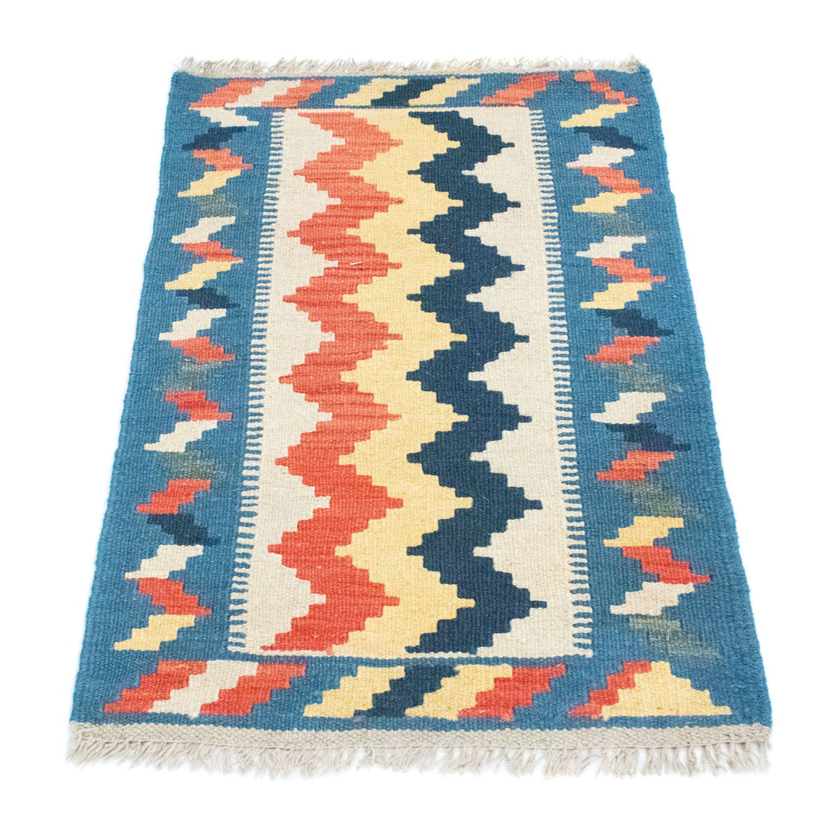 Kelim Rug - Oriental - 91 x 61 cm - blue