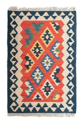 Kelim Rug - Oriental - 91 x 61 cm - orange