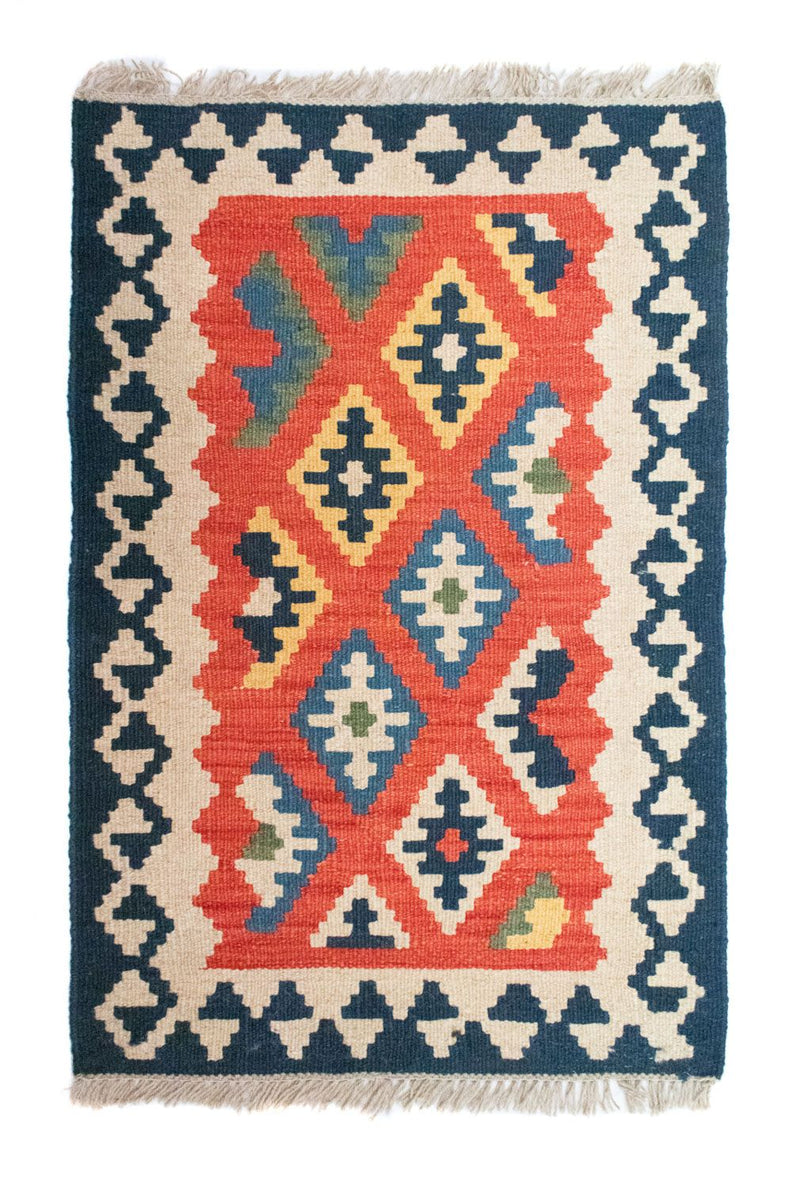Kelim Rug - Oriental - 91 x 61 cm - orange
