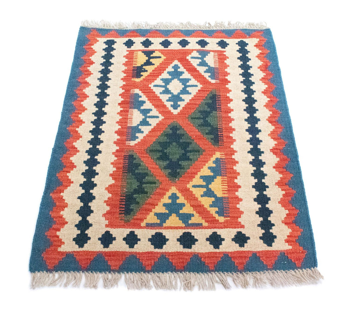 Kelim Rug - Oriental - 93 x 67 cm - blue