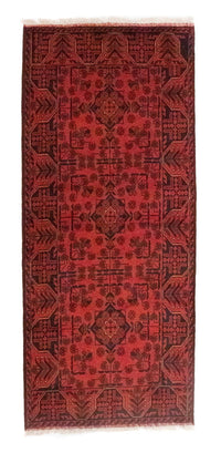 Runner Afghan Rug - Kunduz - 189 x 75 cm - red