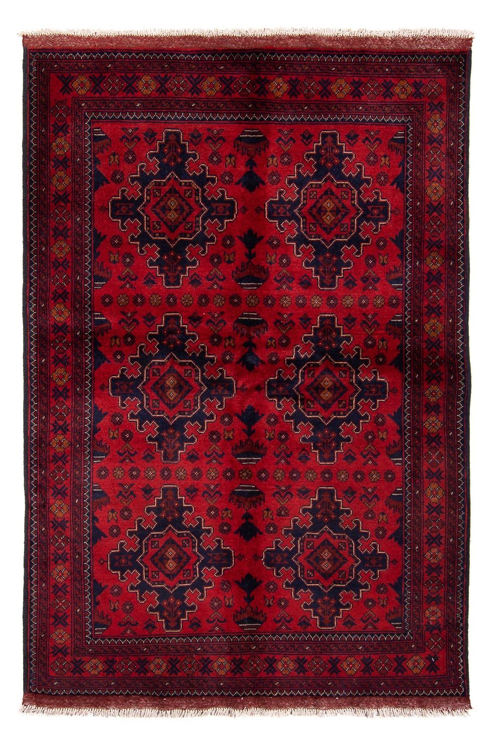 Afghan Rug - Kunduz - 192 x 128 cm - dark red