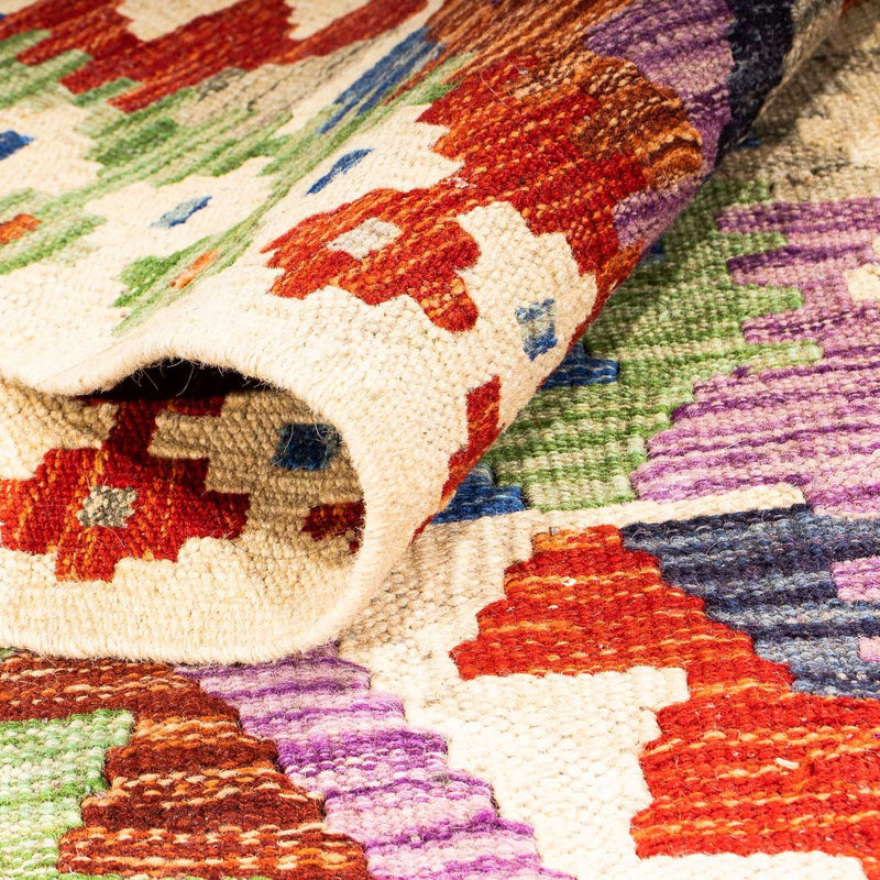 Runner Kelim Rug - Splash - 305 x 81 cm - beige