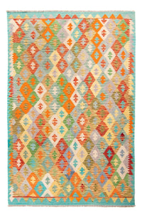 Kelim Rug - Splash - 254 x 174 cm - turquoise