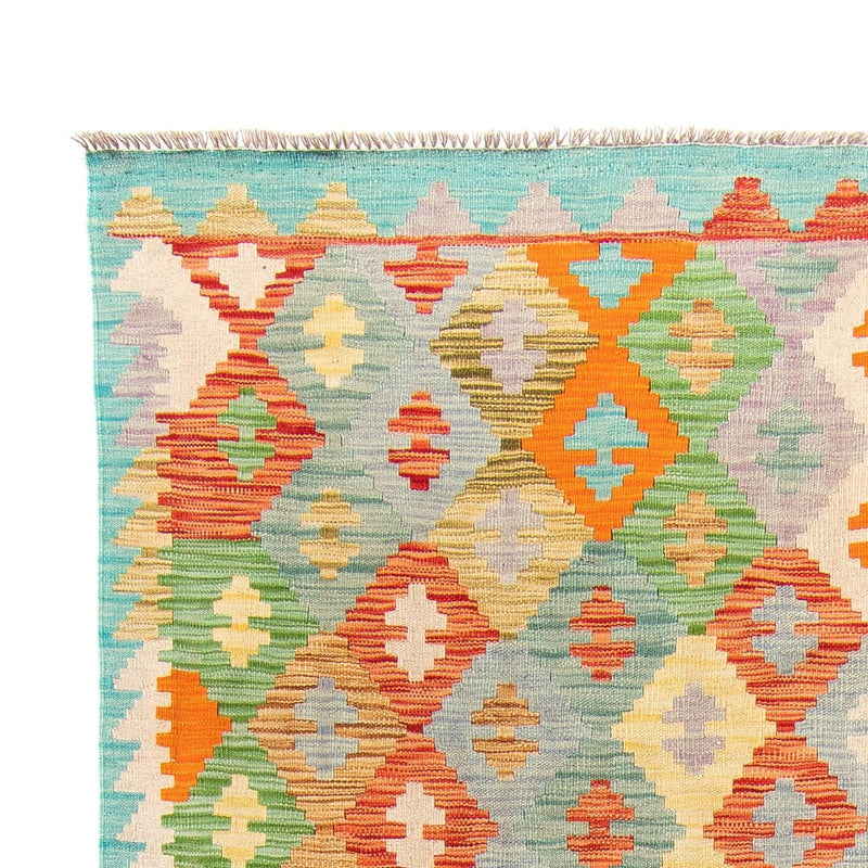 Kelim Rug - Splash - 254 x 174 cm - turquoise