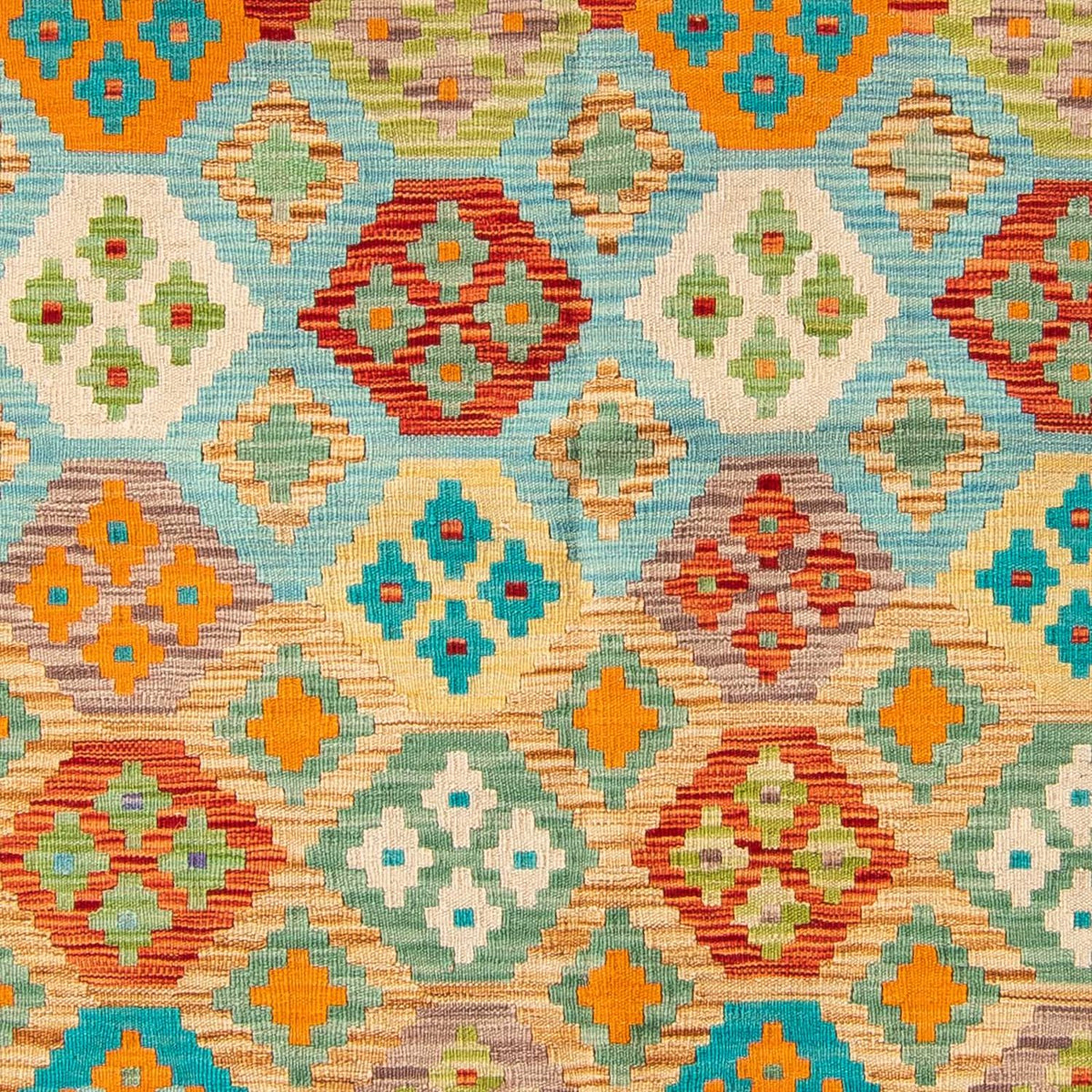 Kelim Rug - Splash - 205 x 155 cm - green