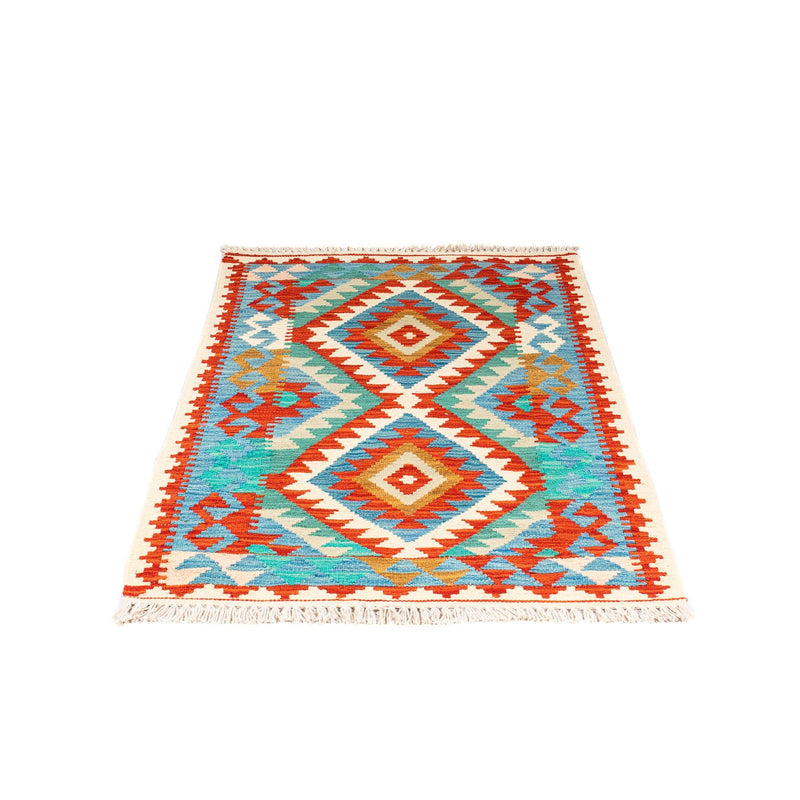 Kelim Rug - Splash - 122 x 81 cm - blue